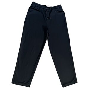 Athleta Black Wide Leg Crop Pants Medium Travel Commuter Work from home